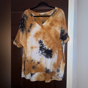 Tie-Dye V-Neck Women’s Top